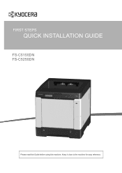 Kyocera ECOSYS FS-C5150DN FS-C5150DN/5250DN Quick Installation Guide