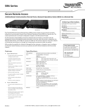 Lantronix CABLE-SRA-NMC SRA Series Datasheet 221.39 KB