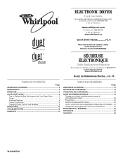 Whirlpool WGD9500TW Owners Manual