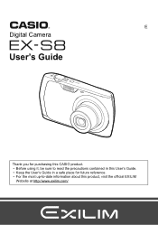 Casio EX-S8BK User Manual