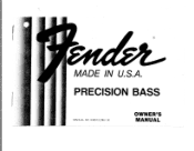 Fender Precision Bass Owners Manual