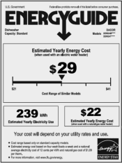 Dacor DDW24M Energy Guide - US