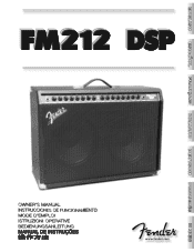 Fender FM 212 DSP Owners Manual
