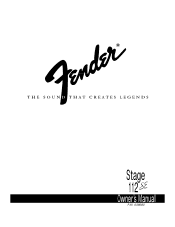 Fender Stage 112 SE Owners Manual