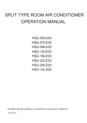 Haier HSU-12LX03 User Manual