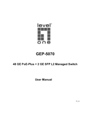 LevelOne GEP-5070 Manual
