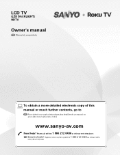 Sanyo FW65R79FC Owners Manual