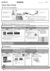 Sony SA-NS510 Startup Guide