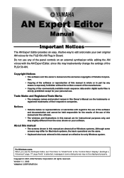 Yamaha PLG150-AN PLG150-AN AN Expert Editor Owners Manual