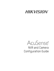 Hikvision DS-7608NXI-I2/8P/4S AcuSense NVR and Camera Configuration Guide