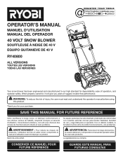 Ryobi RY40870 Operation Manual