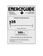 Avanti FF45006W Energy Guide Label