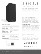 Jamo S 810 SUB Cut Sheet
