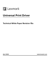 Lexmark XM1246 Universal Print Driver Version 2.0 White Paper