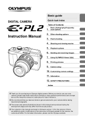 Olympus 262911 E-PL2 Instruction Manual (English)