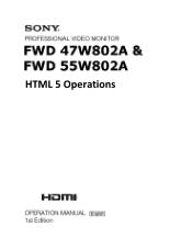 Sony FWD47W802A User Manual (FWD 47W802A & FWD 55W802A HTML 5 Operations)