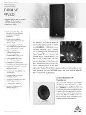 Behringer VP2520 Product Information Document