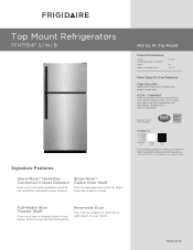 Frigidaire FFHT1514TW Product Specifications Sheet