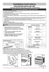 Frigidaire FGRC1044T1 Installation Instructions