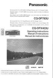 Panasonic CQDF783U CQDF783U User Guide