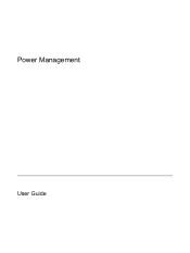 HP dv6704NR Power Management - Windows Vista