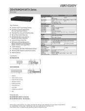 Hikvision DS-6708HQHI-SATA Data Sheet