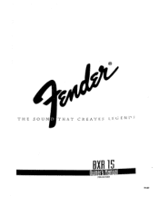 Fender BXR 15 Owner Manual