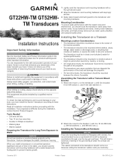 Garmin GT52HW-TM Installation Instructions