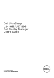 Dell U2419HS UltraSharp Display Manager Users Guide