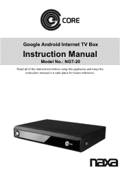 Naxa NGT-20 NGT-20 English Manual