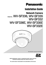 Panasonic WVSF332E WVSF332 User Guide
