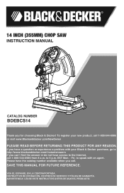 Black & Decker BDEBCS14 Instruction Manual