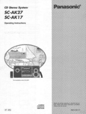 Panasonic SCAK27 SAAK17 User Guide