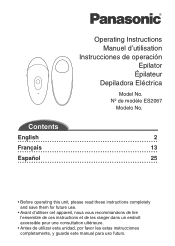 Panasonic ES2067W ES2067W Owner's Manual (English)