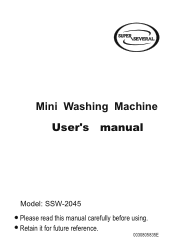 Haier SSW-2045 User Manual