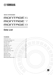 Yamaha MONTAGE6 MONTAGE6/7/8 Data List for V1.5