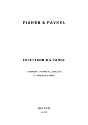 Fisher and Paykel OR36SCI6B1 User Guide Freestanding Range