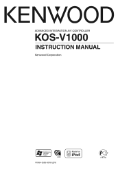 Kenwood KOS-V1000 User Manual 1