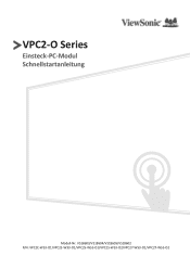 ViewSonic VPC25-W53-O1 Quick Start Guide Deutsch