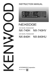 Kenwood NX-840H Operation Manual