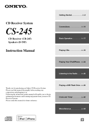 Onkyo CS-245 User Manual English