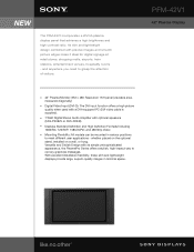 Sony PFM-42V1 Marketing Specifications