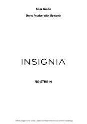 Insignia NS-STR514 User Manual (English)
