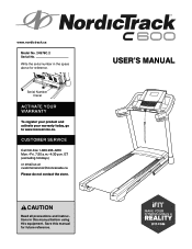 NordicTrack Tl C 600 Treadmill English Manual