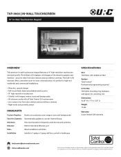 URC TKP-9600 Spec Sheet