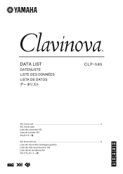 Yamaha CLP-575 Data List