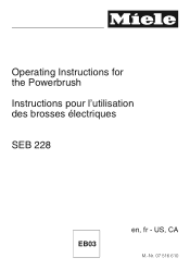 Miele S 5211 Ariel Operating manual for SEB 228