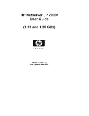 HP D7171A HP Netserver LP 2000r (1.13, 1.26 & 1.40 GHz) User Guide
