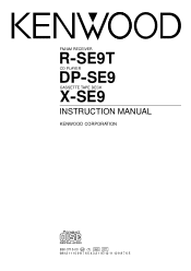 Kenwood DP-SE9 User Manual