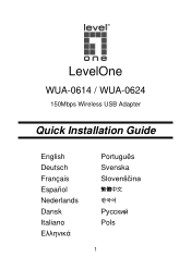 LevelOne WUA-0614 Quick Install Guide